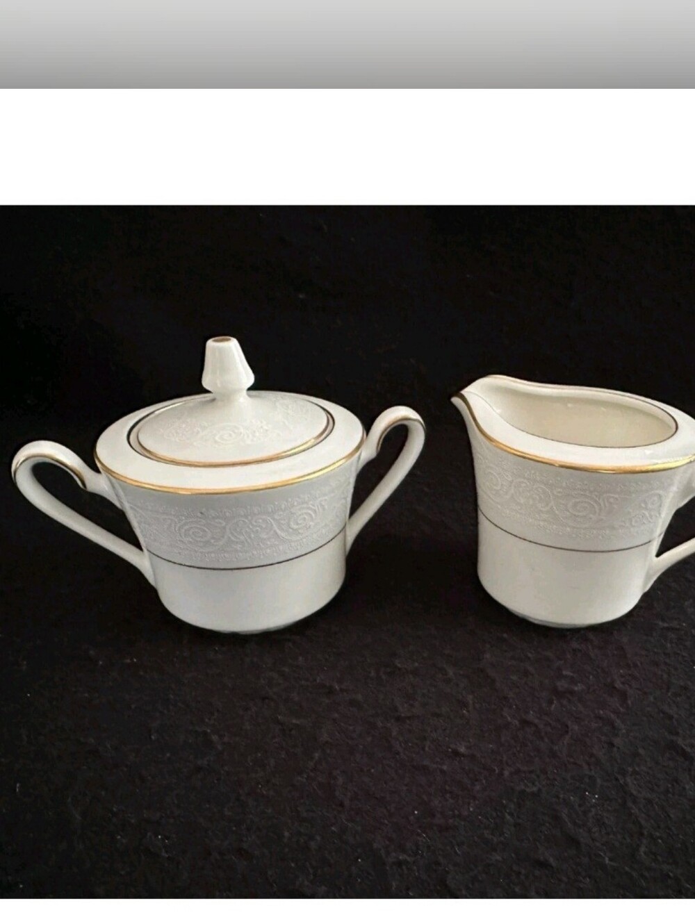 Vintage Noritake Tulane 7562 Pattern Creamer and Sugar Bowl